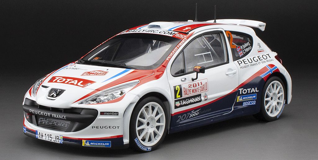 Available To Order – Peugeot 207 S2000 #2 P.Solberg/C.Patterson Rally Automobile Monte Carlo 2011 (999pcs) 1:18 (SUN H5442)