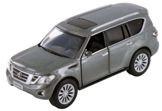 Available To Order – Nissan Patrol Y62 - Grey Pull Back 1:36 Tayumo Model (TAY 36115215)