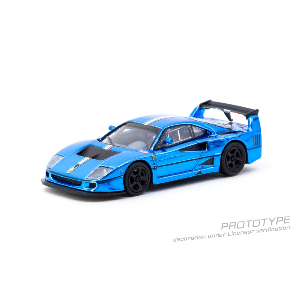Pre-Order - 1:64 TARMAC Ferrari F40 LM Chrome Blue TCT64075BC Stocks Due Jul / Aug