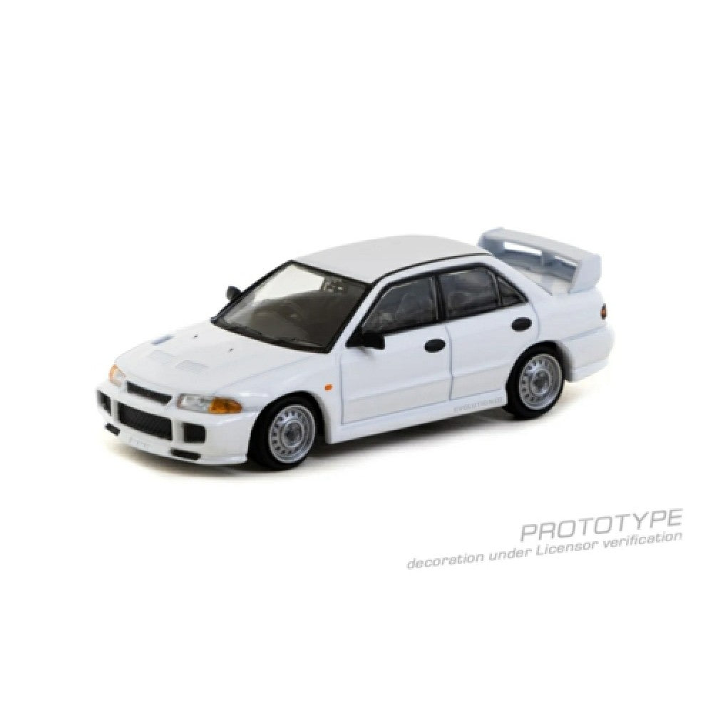 Available to Order – Mitsubishi Lancer RS Evolution Iii - White 1:64 Tarmac Works Model (TCT64G050RS)