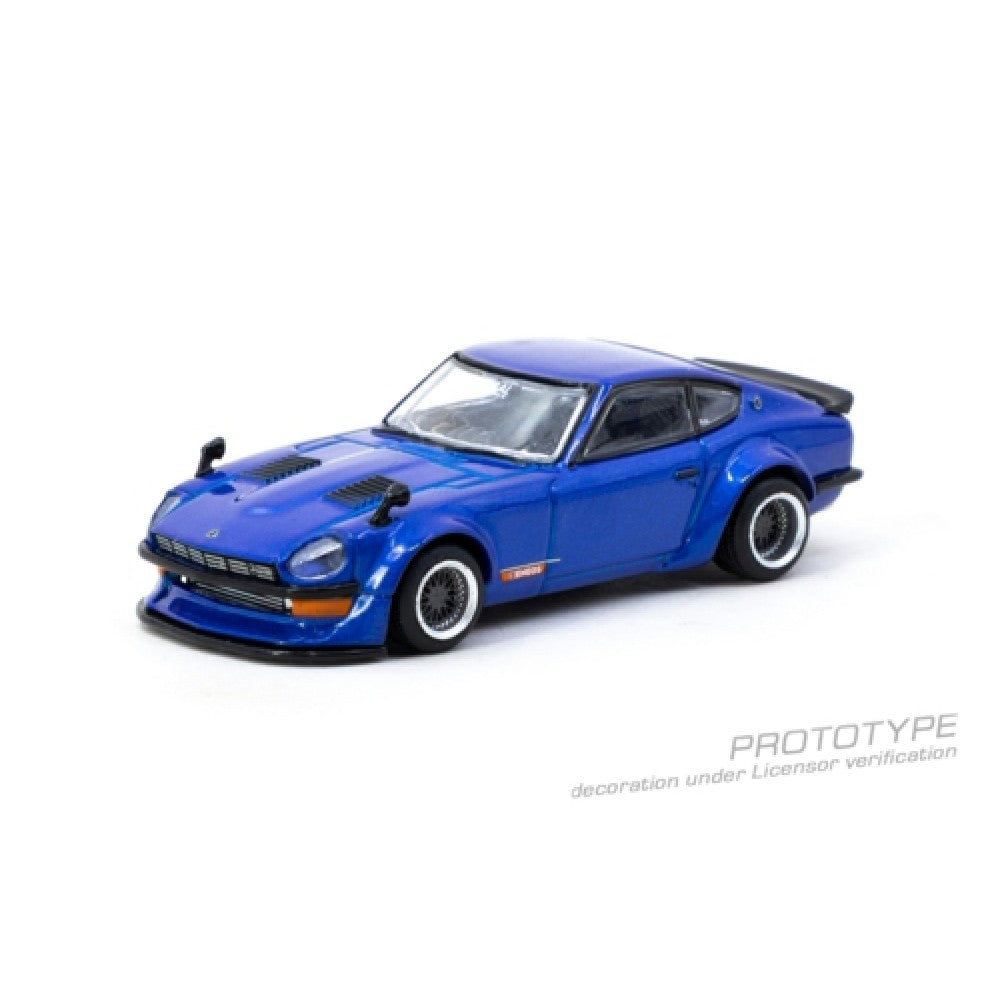 Available to Order – Nissan Fairlady Z S30 Widebody - Designed by Jon Sibal Blue Brand New Tooling 1:64 Tarmac Works Model (TCT64G062BL)