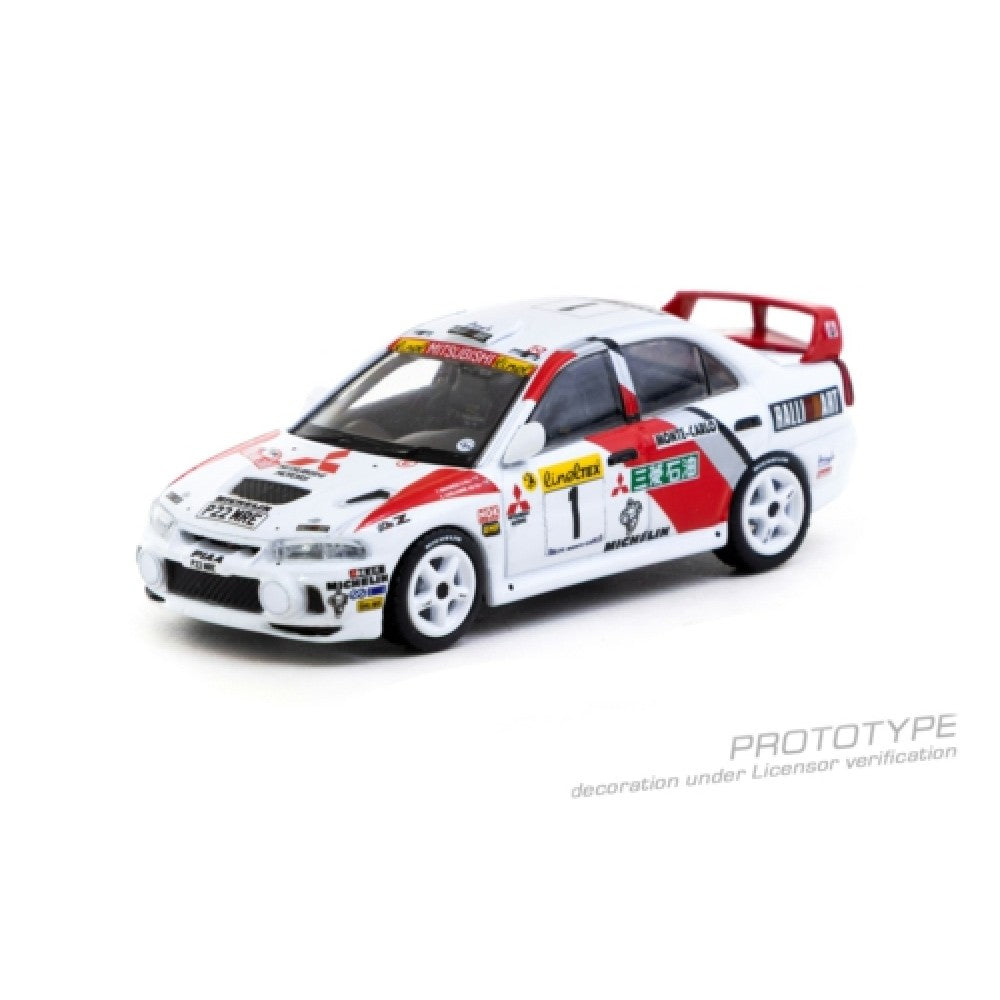 PRE ORDER STOCKS DUE FEBRUARY / MARCH 2026 1:64 TARMAC TCT64G07697MCR1 MITSUBISHI LANCER EVOLUTION IV RALLYE MONTE-CARLO 1997 TOMMI MAKINEN/SEPPO HARJANNE