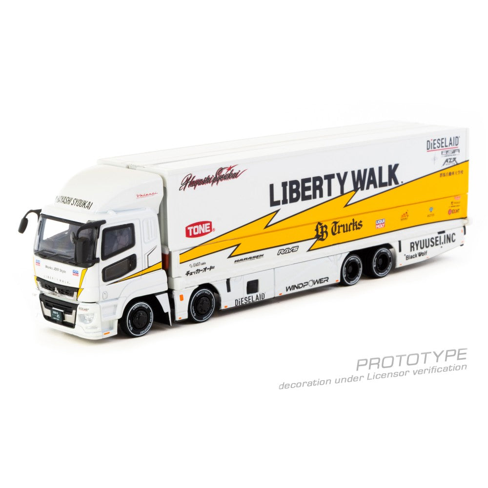 Pre-Order - 1:64 TARMAC Mitsubishi Fuso Super Great LB Walk Trucks TCT64TTL001LBY Stocks Due Jul / Aug