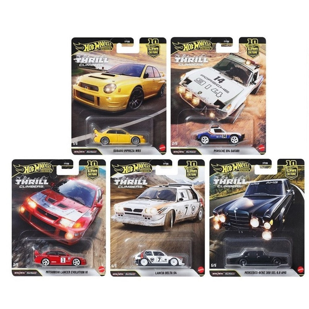1:64 Hotwheels Car Culture 10th Anniversary Thrill Climbers Set Of 5 FPY86-961Q