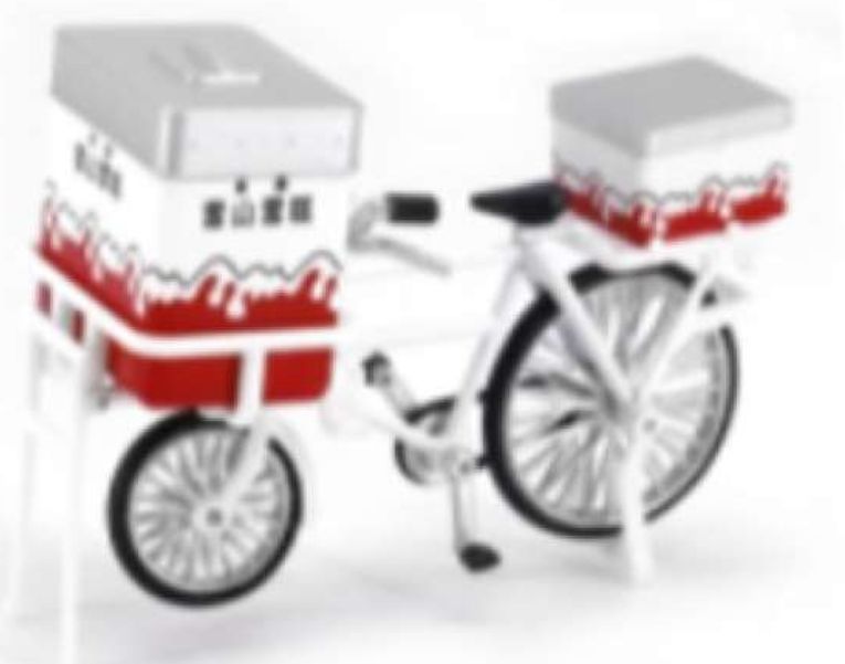 Ice Cream Bicycle White/Red 1:35 – diecast model