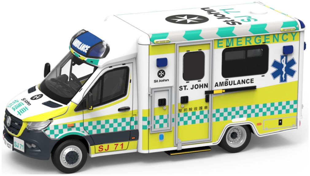Available to Order – Mercedes Benz Sprinter Facelift St. John Ambulance (SJ71) 1:76 (TNY 66279)