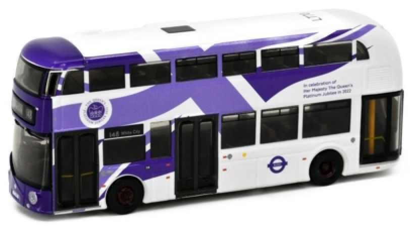 Available To Order – New Routemaster 'Queens Platinum Jubilee' Transport for London 1:120 Tiny City Model (TNY UK64012)