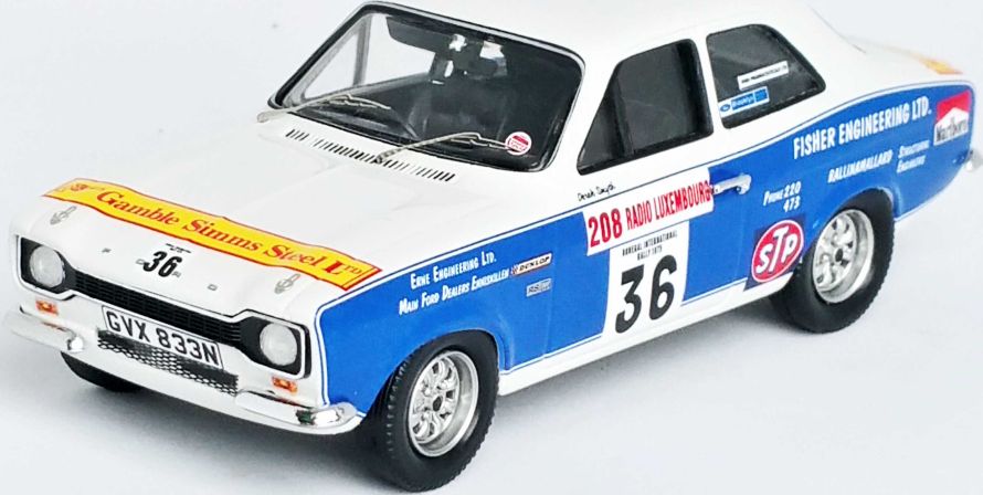 Available To Order – Ford Escort Mk1 1st Gr.1 Donegal International Rally 1975 Fisher/Smyth 1:43 (TRO RRIR13)