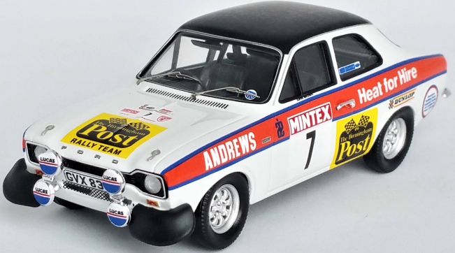 Available To Order – Ford Escort Mk1 RS2000 10th Mintex Rally 1975 Russel Brookes/John Brown 1:43 (TRO RRUK86)