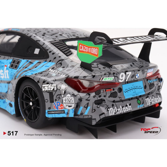Available To Order – BMW M4 GT3 No.97 Turner Motorsports IMSA 2023 Laguna Seca GTD 2nd Place 1:18 Top Speed Model Car (TS0517)