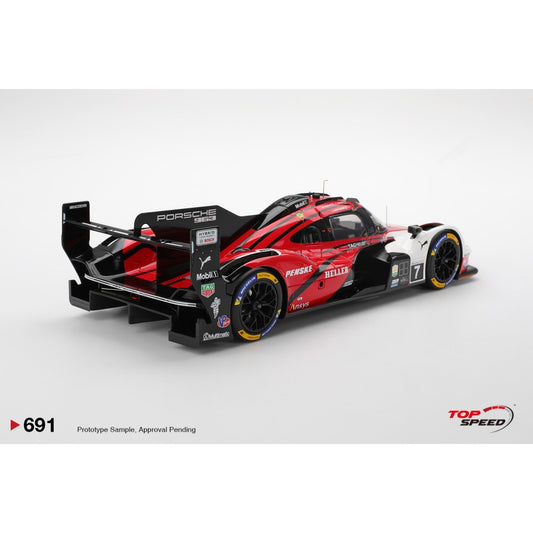 Pre-Order - 1:18 Top Speed Porsche 963 No.7 Porsche Penske Motorsport 2025 IMSA Daytona 24 Hrs Winner TS0691 Stocks Due Sept / Oct