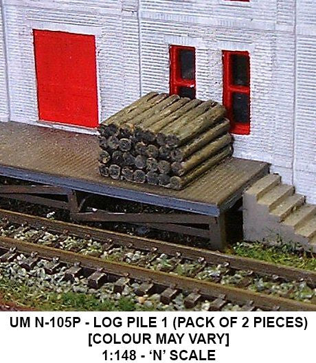 Pulpwood Stacks 1 (Painted) N – diecast model