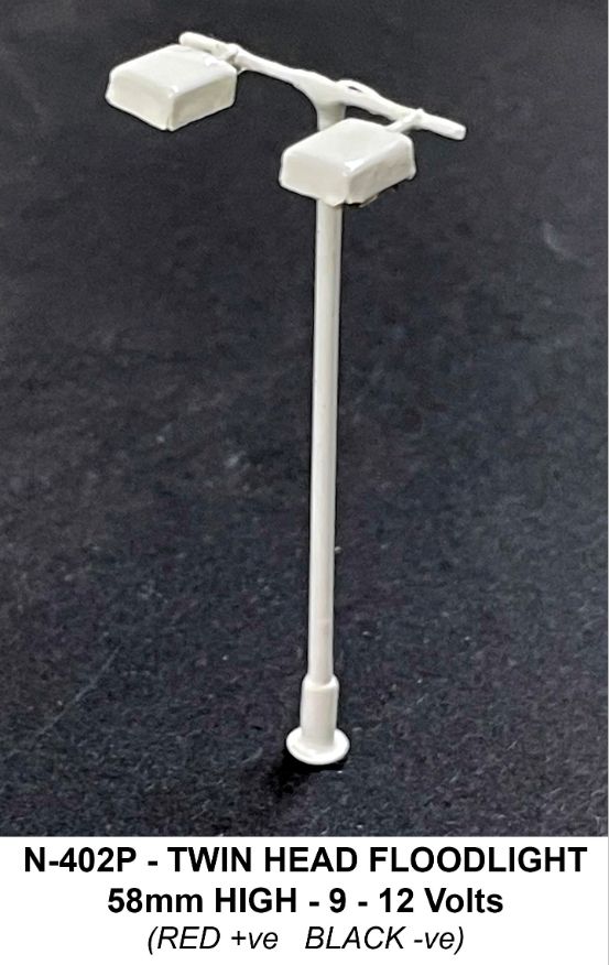 Metal Floodlight 2 Lamp (12v) N – diecast model