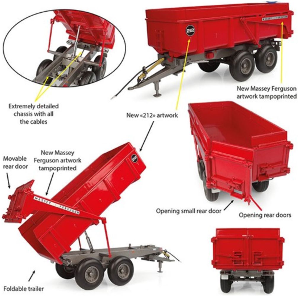 Available to Order – Massey Ferguson 212 Trailer Version 2 1:32 (UNI 6694)