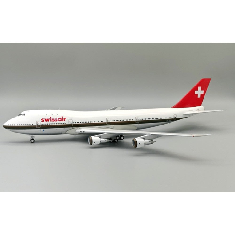 THIS ITEM IS AVAILABLE TO ORDER FROM OUR SUPPLIER - 1:200 WB MODELS WB742SRIGB SWISSAIR BOEING 747-257B HB-IGB WITH STAND