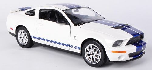 Available to Order – Shelby Cobra GT500 2007 - White (Blue Stri 1:24 (WEL 22473W)