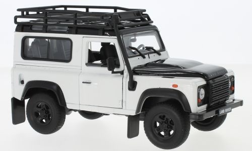 Available to Order – Land Rover Defender White (SNORKEL) with roof rack and snorkel 1:24 (WEL 22498SP)