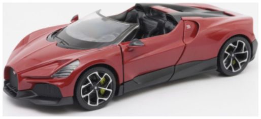 Available To Order – Bugatti W16 Mistral Red/Black 1:24 (WEL 24127R)