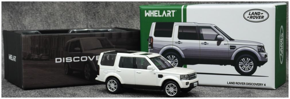 Available to Order – Land Rover Discovery 4 White/Silver Wheels 1:64 Whelart Model (WHE 640101)