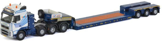 Available To Order – Volvo FH2 Globetrotter 8X4 Lowloader 3 Axle 'Van Wijgerden Transport' 1:50 (WSI 01-3455)