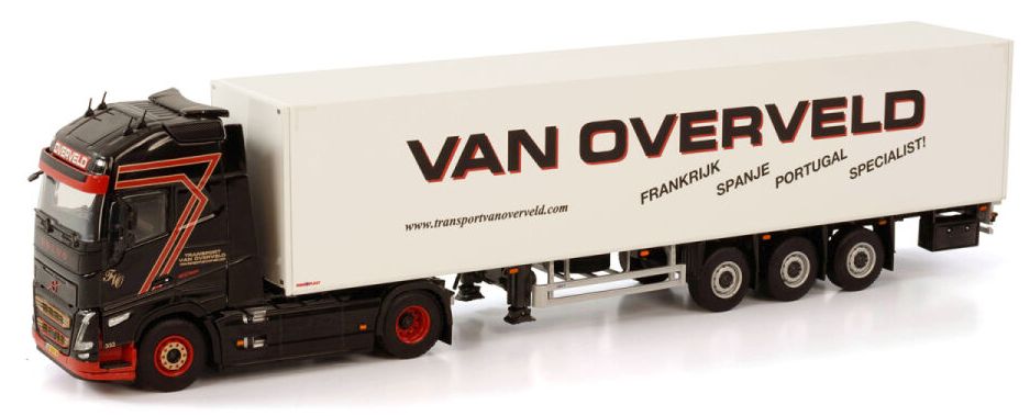 Available To Order – Volvo FH5 Globetrotter XL 4x2 Box Trailer 'Van Overveld' 1:50 (WSI 01-3778)