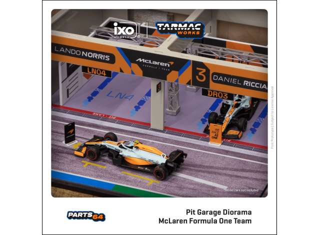 Available To Order – IXO Pit Garage McLaren Formula One Team Blue/Orange - Car is Not Included 1:64 Tarmac Works Model (TC-T64D001MCL)