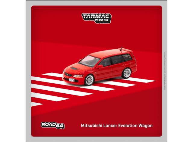 1:64 TARMAC TC-T64R042RE MITSUBISHI LANCER EVOLUTION WAGON, RED