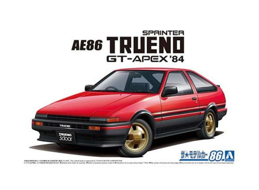 #86 1984 Toyota Levin AE86 (Early), plastic modelkit 1:24 Aoshima Model