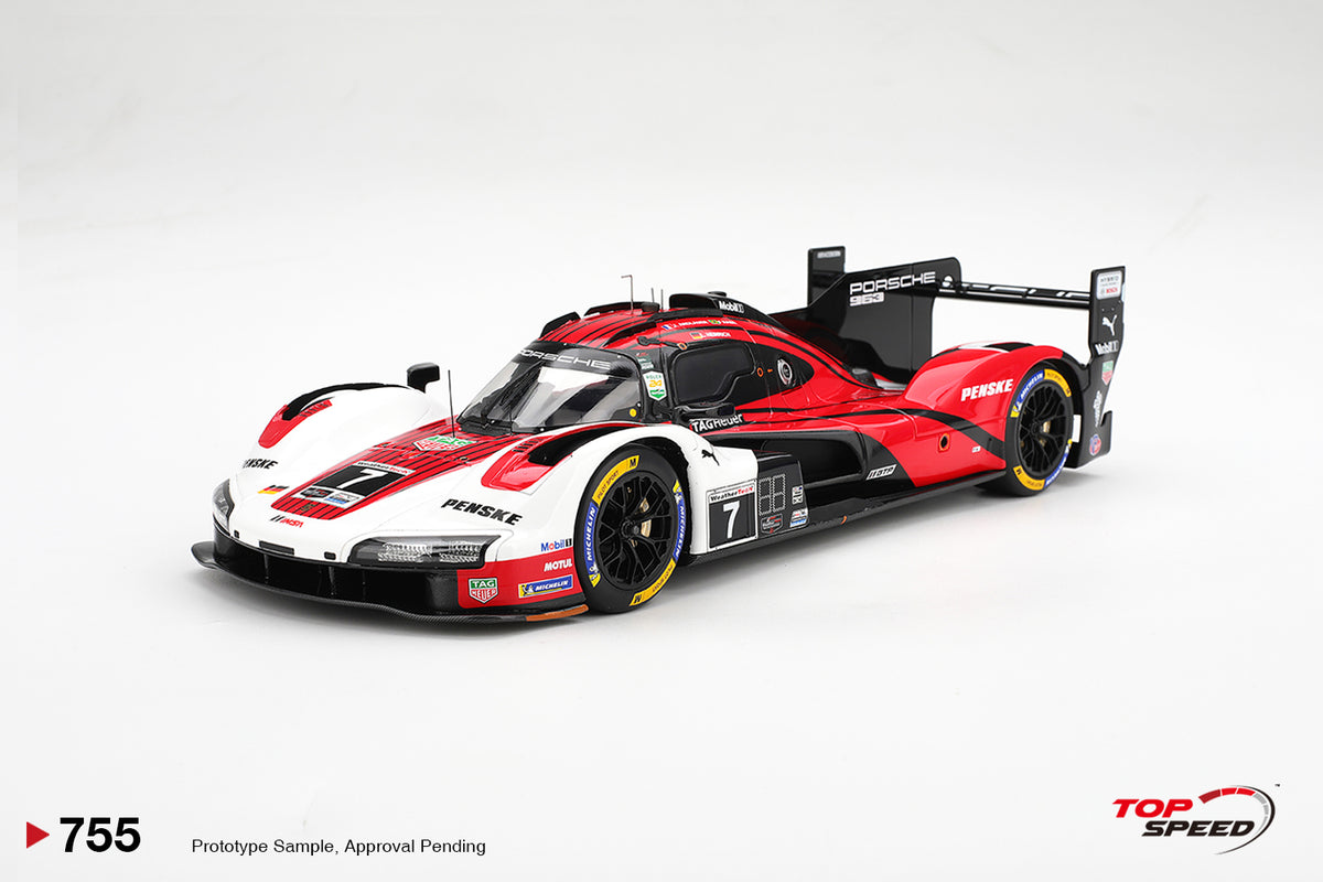 Porsche 963 No.7 Porsche Penske Motorsport 2026 IMSA Daytona 24 Hrs Winner 1:18 Top Speed Model (TS0755) – ETA. April/May 2027