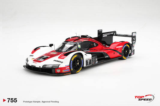 Porsche 963 No.7 Porsche Penske Motorsport 2026 IMSA Daytona 24 Hrs Winner 1:18 Top Speed Model (TS0755) – ETA. April/May 2027