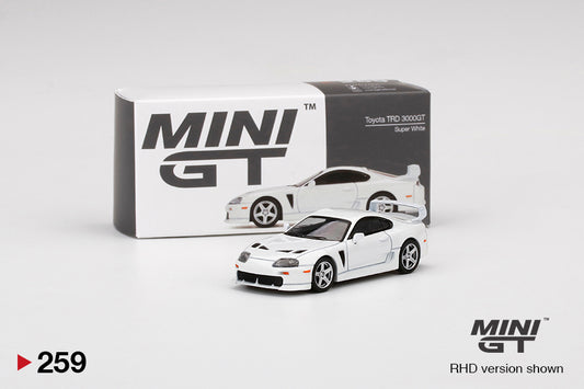 1:64 MINI GT MGT00259-R TOYOTA TRD 3000GT SUPER WHITE RHD
