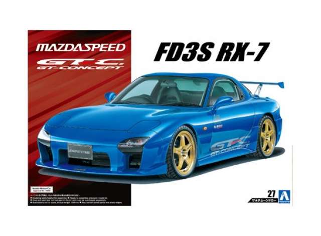 #27 1998 Mazda RX-7 (FD3S) A Special Type GT-C, plastic modelkit 1:24 Aoshima Model