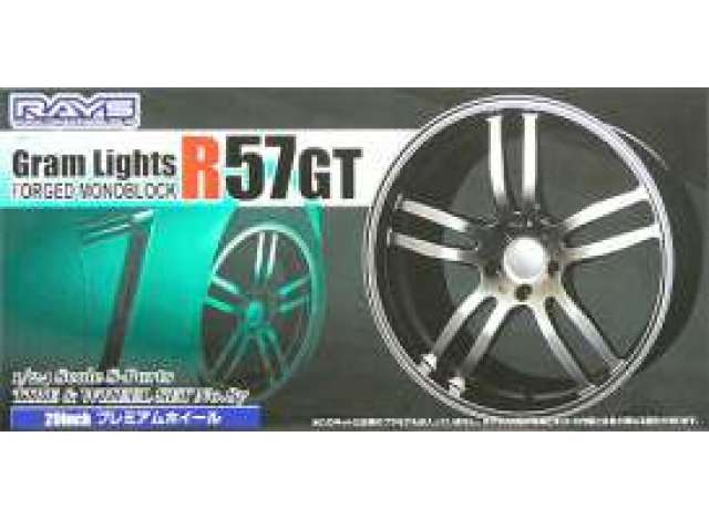 #81 20inch Premium Wheel Gram Lights R57GT 1:24 Aoshima Model