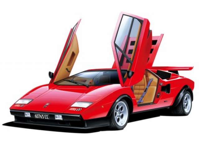 #16 Wolf Lamborghini Countach Version 1, plastic modelkit 1:24 Aoshima Model