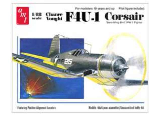 Change Vought F4U-1 Corsair Fighter Plane, plastic modelkit 1:48 AMT Model