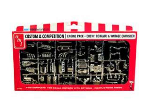 Chrysler & Chevrolet Corvair Motors Parts pack. 1:25 AMT Model