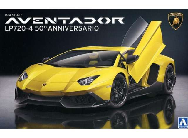 Lamborghini Aventador LP720-4 50 Anniversary edition, plastic modelkit 1:24 Aoshima Model