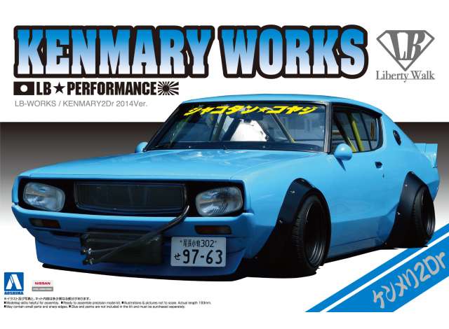 Nissan LB Works Ken Mary 2DR 2014 Version, plastic modelkit 1:24 Aoshima Model
