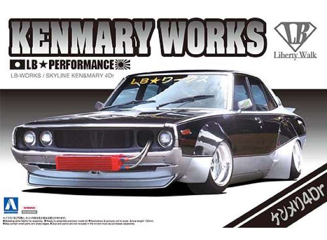 #03 Nissan LB Works Ken Mary 4DR, plastic modelkit 1:24 Aoshima Model