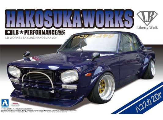 Nissan LB Works Skyline Hakosuka 2Dr, plastic modelkit 1:24 Aoshima Model
