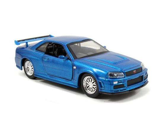 Brain's Nissan Skyline GTR (BNR34) *Fast and Furious*, blue 1:32 Jada Model (JADA97185) – ETA. March/April 2027
