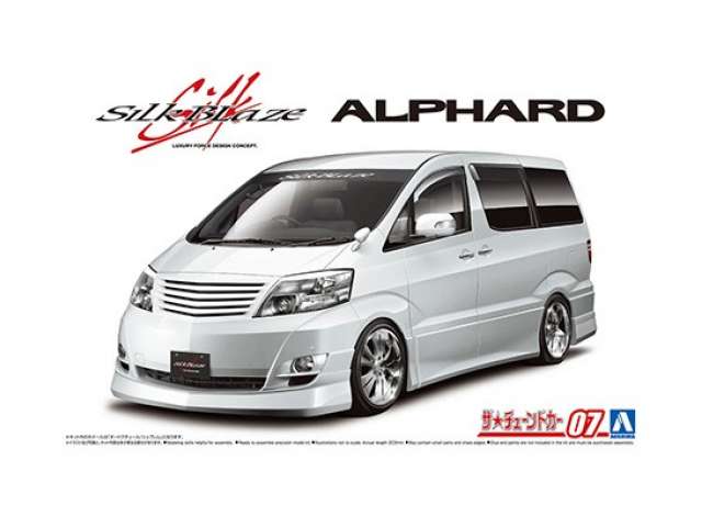 2005 Toyota Alphard Silk Blaze MNH/ANH10/15W, plastic modelkit 1:24 Aoshima Model