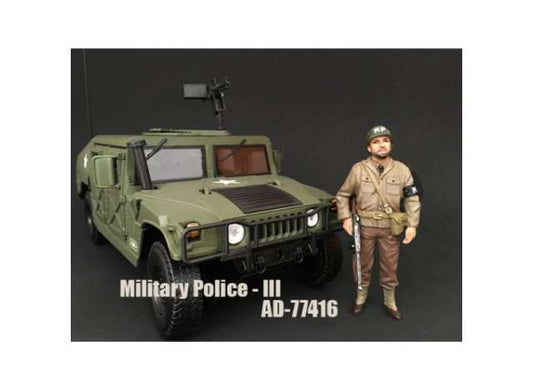 WWII US Military Police Figure #3 with rifle 1:18 American Diorama Model