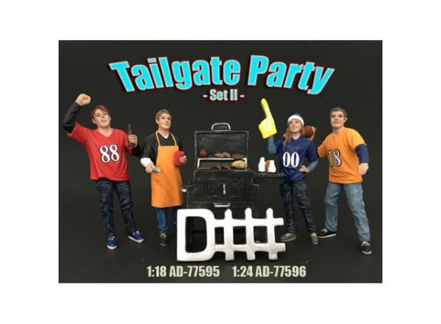 Tailgate Party set II 1:24 American Diorama Model