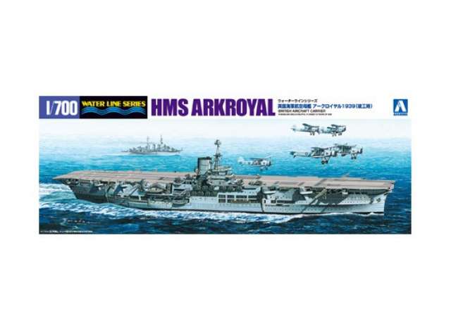 Royal Navy Aircraft Carrier Ark Royal 1941, plastic modelkit 1:700 Aoshima Model