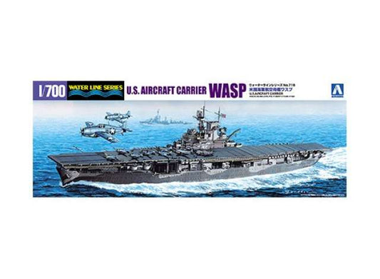 U.S.S Aircraft Carrier Wasp, plastic modelkit 1:700 Aoshima Model