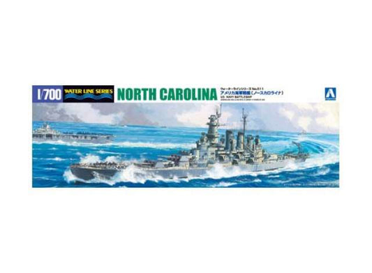 US Navy Battleship North Carolina, plastic modelkit 1:700 Aoshima Model