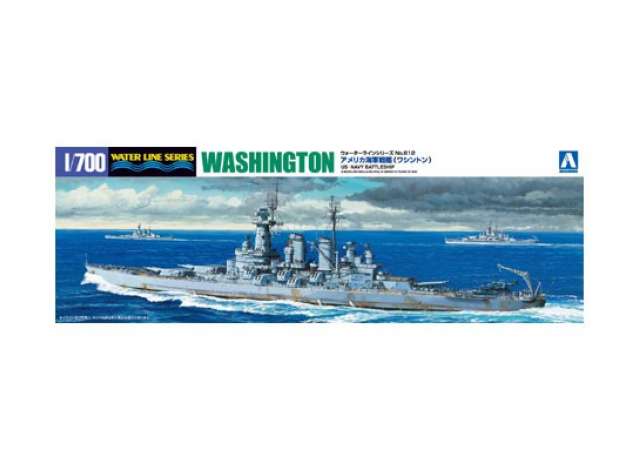 US Navy Battleship Washington, plastic modelkit 1:700 Aoshima Model