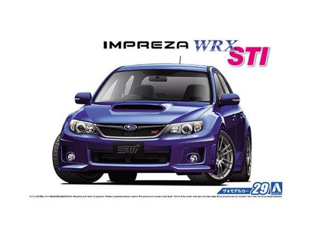 2010 Subaru Impreza WRX Sti, plastic modelkit. 1:24 Aoshima Model