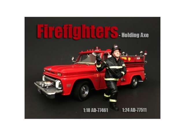 Fire Fighter *Holding Axe* 1:24 American Diorama Model